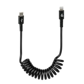 Kabel spiralny Usb -  Mikro USB  22-100 cm  Czarny