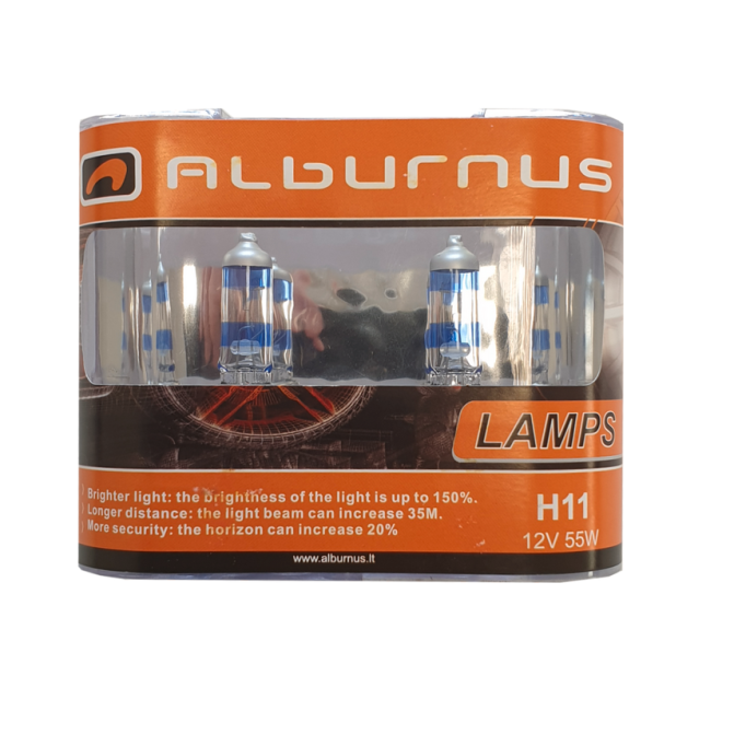 Żarówka Alburnus H11 +150% 12V 55W