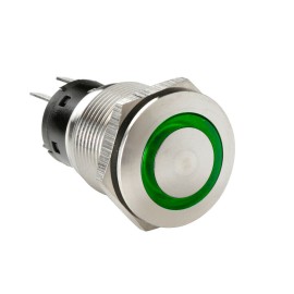 Przełącznik przyciskowy z podświetleniem LED 12/24 V zielony