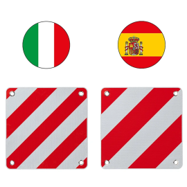Tablica ostrzegawcza dwustronna Włochy Hiszpania 50x50