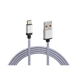 Wzmocniony kabel Usb- Micro Usb - 100 cm - szary
