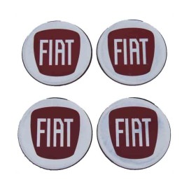 Emblemat mały Fiat czerwony na kołpak