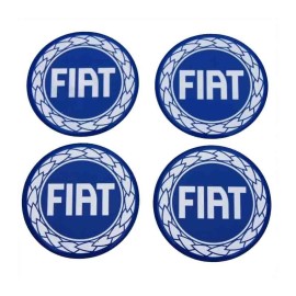 Emblemat 60 mm Fiat niebieski na kołpak