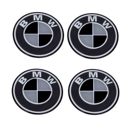 Emblemat 60 mm BMW na kołpak czarny