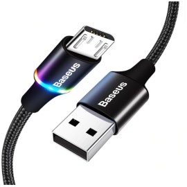 Kabel przewód USB - Micro USB podświetlany 2A 300cm